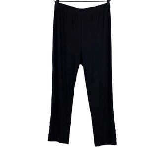 Button cuff black stretchy legging